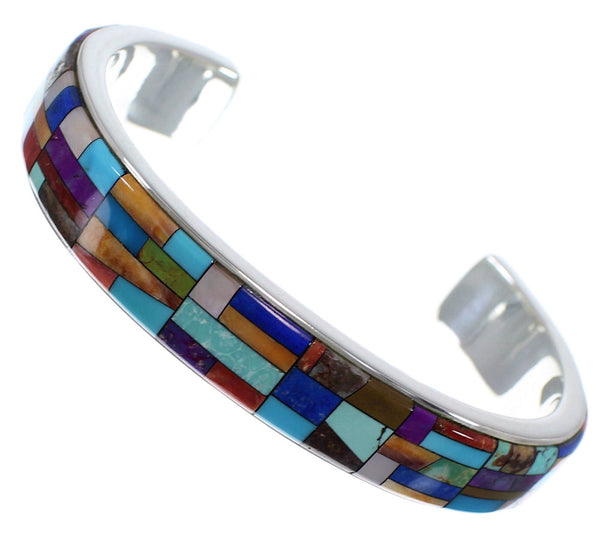 Sterling Silver Multicolor Cuff Bracelet TX39750